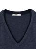 GLOWNY Raccoon Hazy Layered V-Neck Knit (Navy)