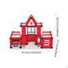 Fire Station Building Kit 3D Puzzle Architecture Model Self Assemble for Layout Accessory