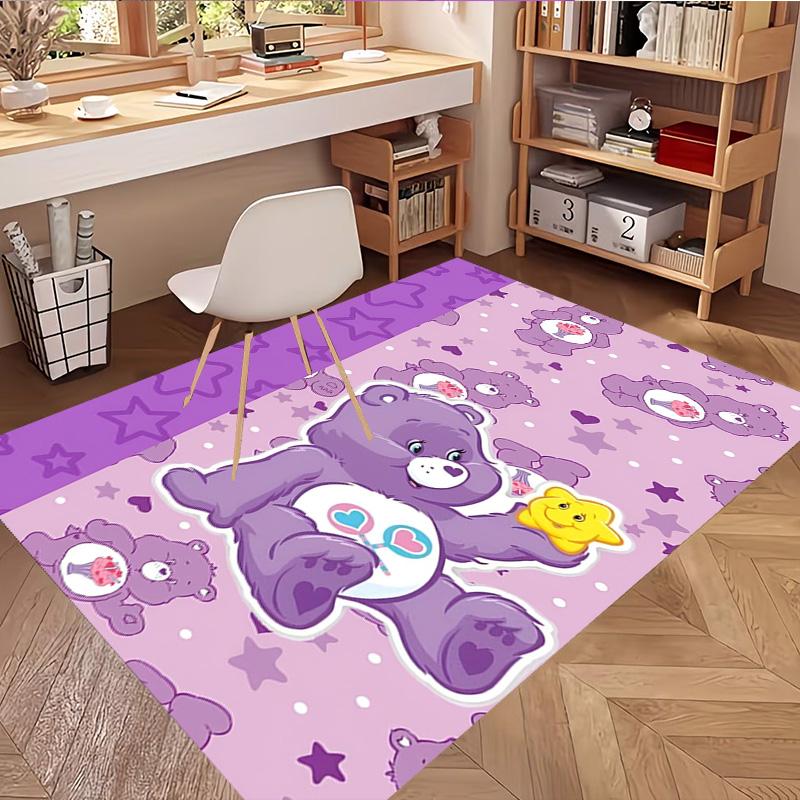Care Bears Print Rug, Washable Floor Carpet, For Entryway Dorm Laundry Room Office Study, Home Decor Birthday Christmas Gift