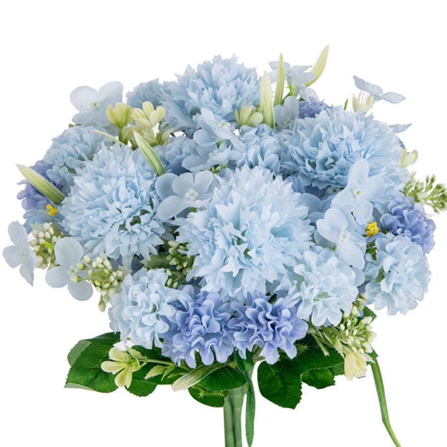 Artificial Flowers Silk Lilac Ball Chrysanthemum Wedding Wreath Home Room Table Yard Festival Decor Bridal Bouquet DIY Gift prop