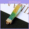 Elegant Rhinestone Key Fob For Women With Versatile Colorful Leather Strap
