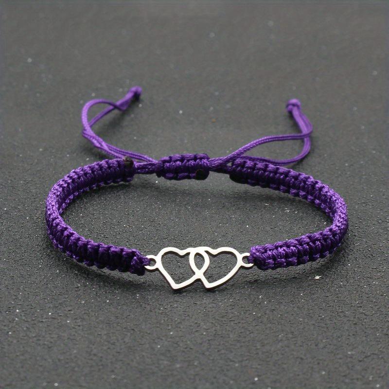 Handmade Adjustable Rope Bracelet Heart Bracelet Unisex Couple Gift