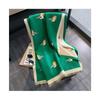 Women S High Grade Thick Warm Faux Cashmere Scarf Green Bird Pattern Air Conditioning Shawl Long Neck Wrap