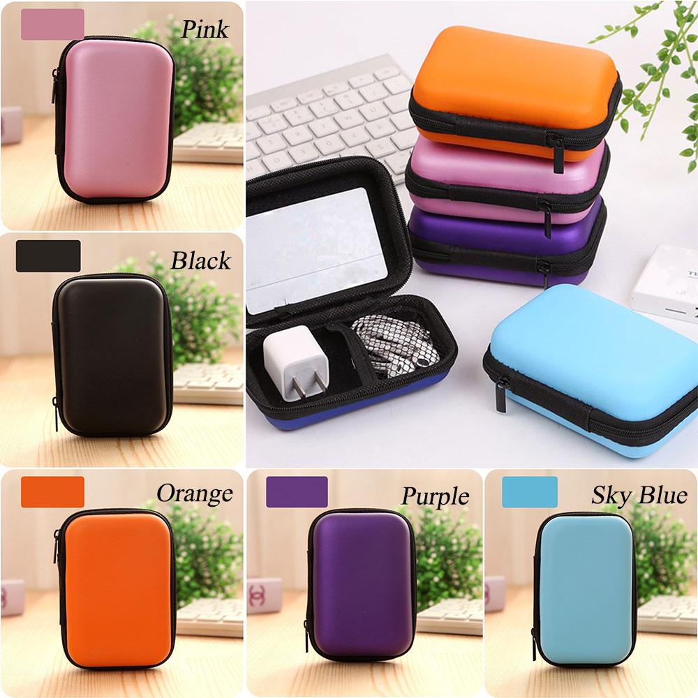 Women Carry Pouch Headset Headphone Bag Cable Accessories Portable Case Storage Box