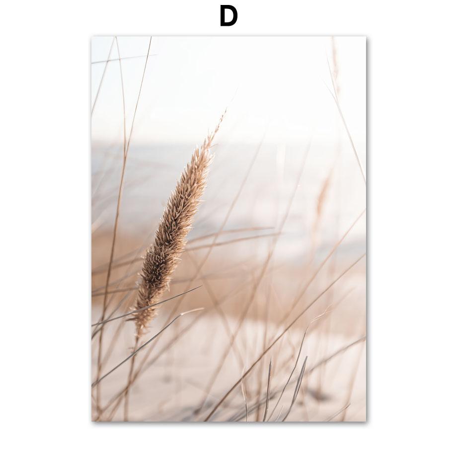 Beige Reed Orchid Bike Landscape Posters And Prints Canvas Painting Wall Art Pictures For Living Room Home Decor Aesthetic