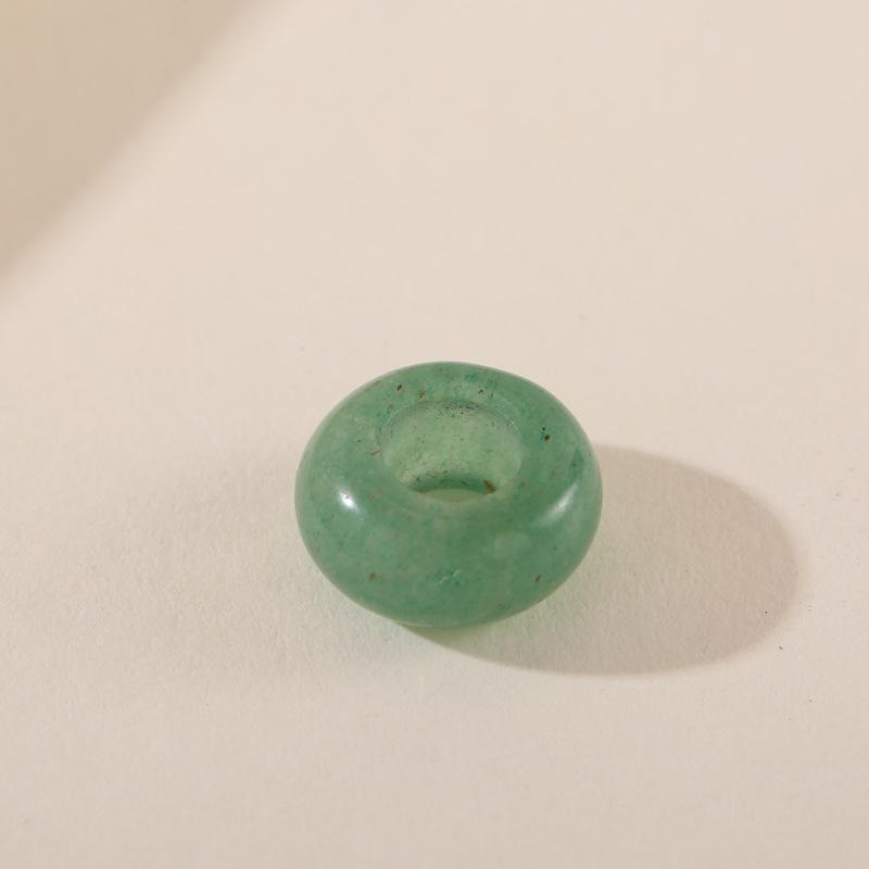 Großes Loch 4mm Natürlicher Kristall Achat Jade Abakus Perlen für DIY Basteln (10er-Set)