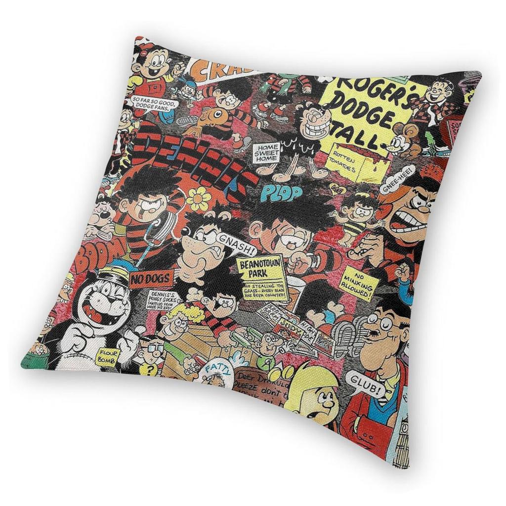 Federa Cuscino Quadrata Beano Roger The Dodger Poliestere Lino Velluto Fantasia Zip Decorativa Federa Cuscino Copricuscino per Auto