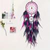 Hand-Woven Dreamcatcher Wind Chimes, Adorned With Artificial Feathers And Crystals, Exquisite Wall Decoration