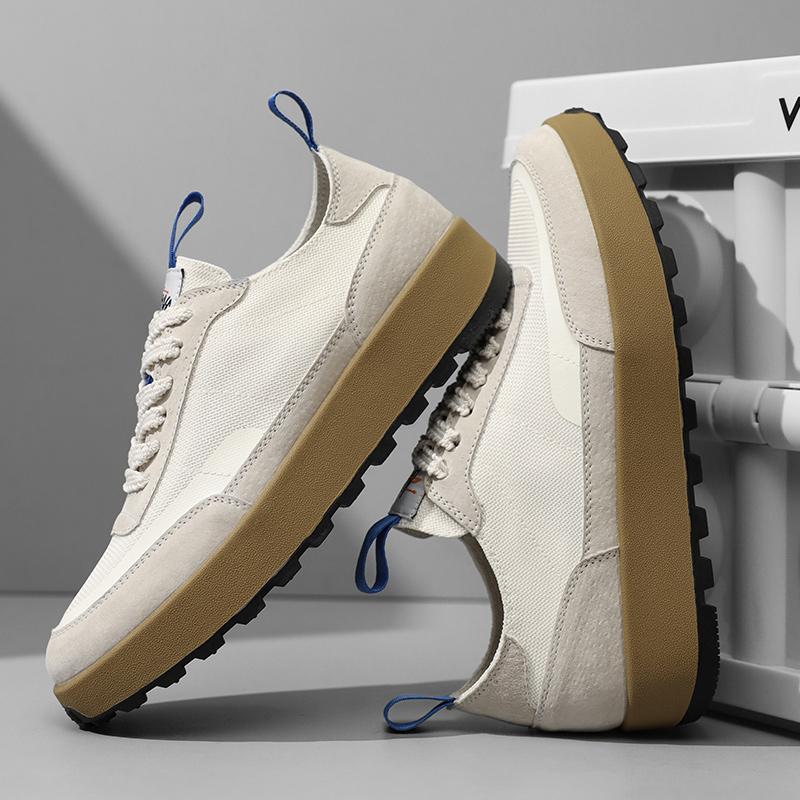 Fashion Spring Autumn Outdoors Casual Shoes Anti-Skid Men Tenis Masculino Versatile Man Leather Lace-Up Sneakers Men Skateboard Footwear