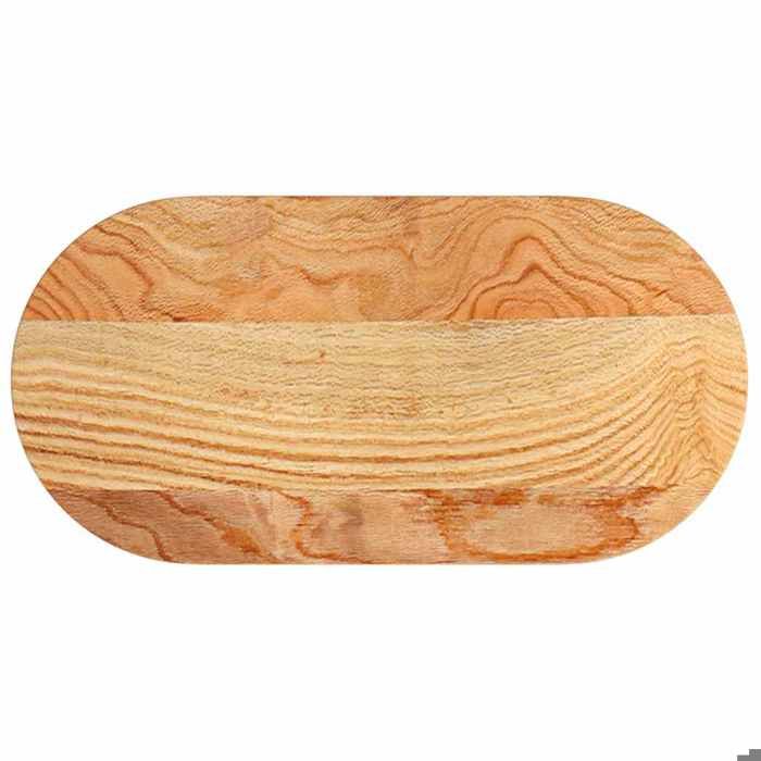 VidaXL Dessus de table 80x40x2 cm bois de chêne massif ovale, plateau de table basse, plateau de table de remplacement, 4009069