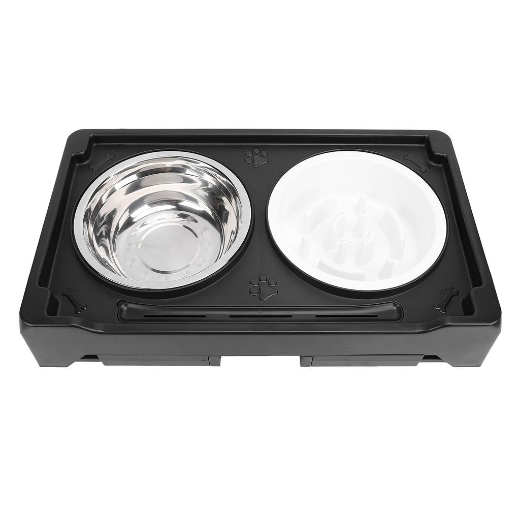 Elevated Dog Bowl Height Promote Healthy Digestion Antislip Slow Feeder Food Water Bowl for Pets