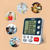 Digitaler Dual-Küchentimer 3 Kanäle Count UP/Down-Timer Kochtimer Stoppuhr Großes Display Einstellbare Lautstärke
