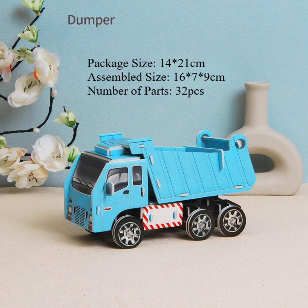 

DIY 3D Paper Engineering Vehicle Puzzle Assembly Model Educational Brain Toy for Kids Boys Creative Construction Truck Gift WL-1690