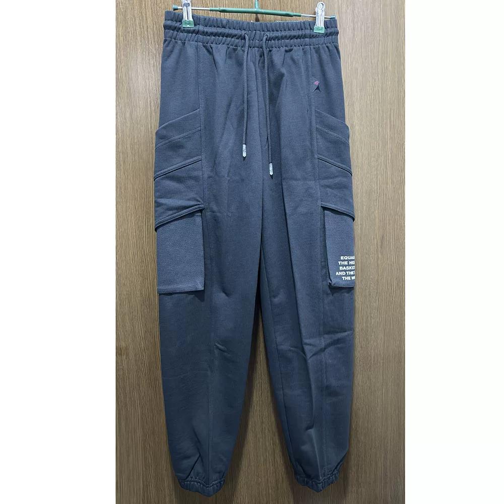 Anta Genuine Autumn and Winter Casual Workwear Pants Basketball-Style Knitted Breathable Men s Youth Sports Long Pants XS серый
