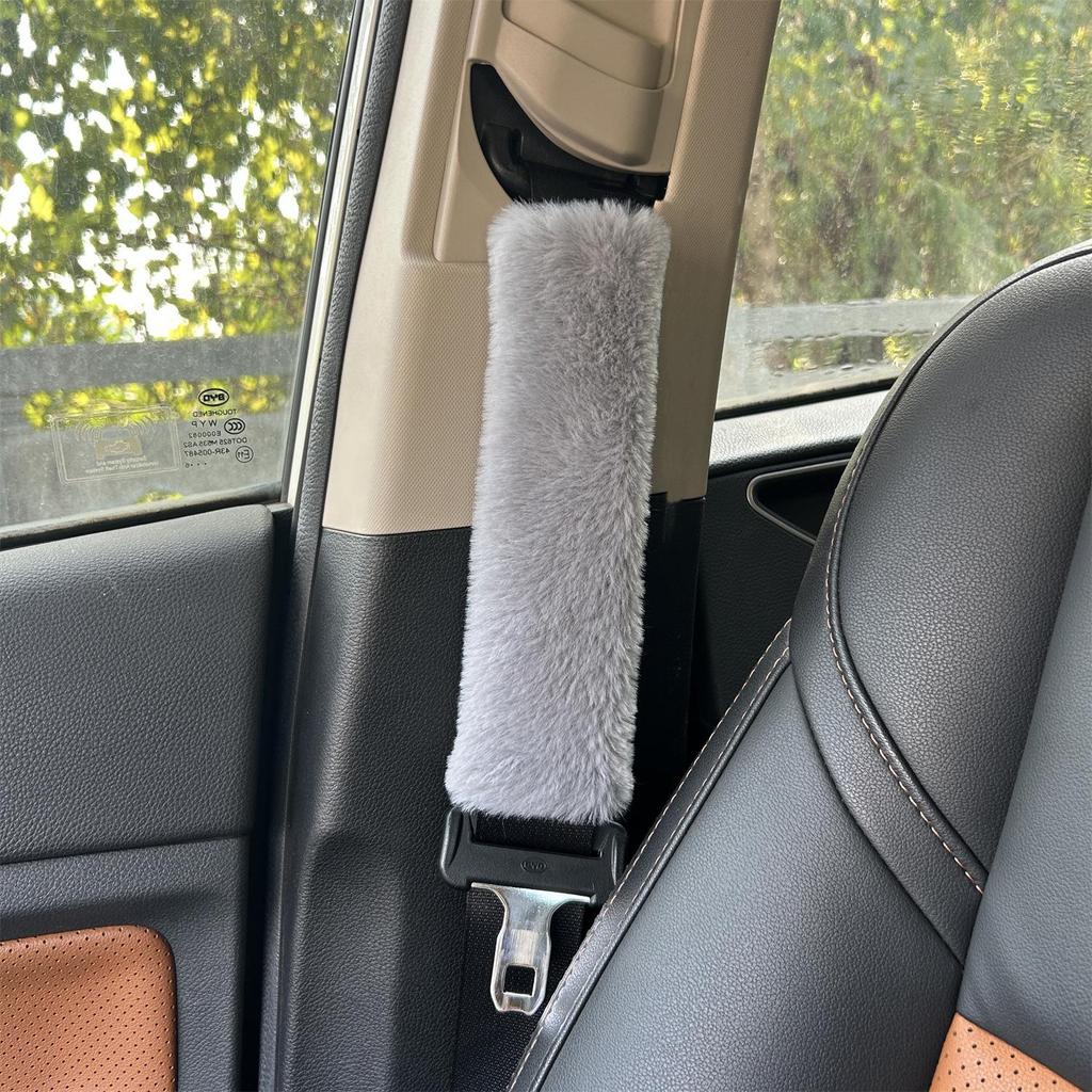 Winter Plush Car Seat Belt Shoulder Pad - Anti-Wear, Soft, Stylish, Feminine
