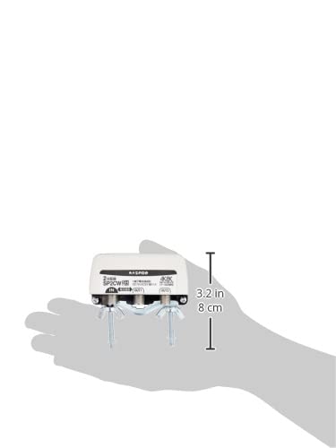 Maspro Denko SP2CW 2-Way Splitter, 3224MHz Compatible, Outdoor (Indoor) Use, Single Terminal Current Pass-Through Type