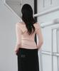 THE GREEN LAB Off-Shoulder Slim Ribbed Knit [Light Pink]