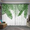 Nordic Tropical Green Plant Banana Leaf Custom Curtain Balcony Bedroom Bay Window Living Room Decor Grommet Top Rod Pocket Hook