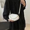 Pearl and Seashell Crossbody Bag, with Seashell Embossed Design, Can Be Worn In Three Ways: Shoulder, Crossbody, or Underarm.