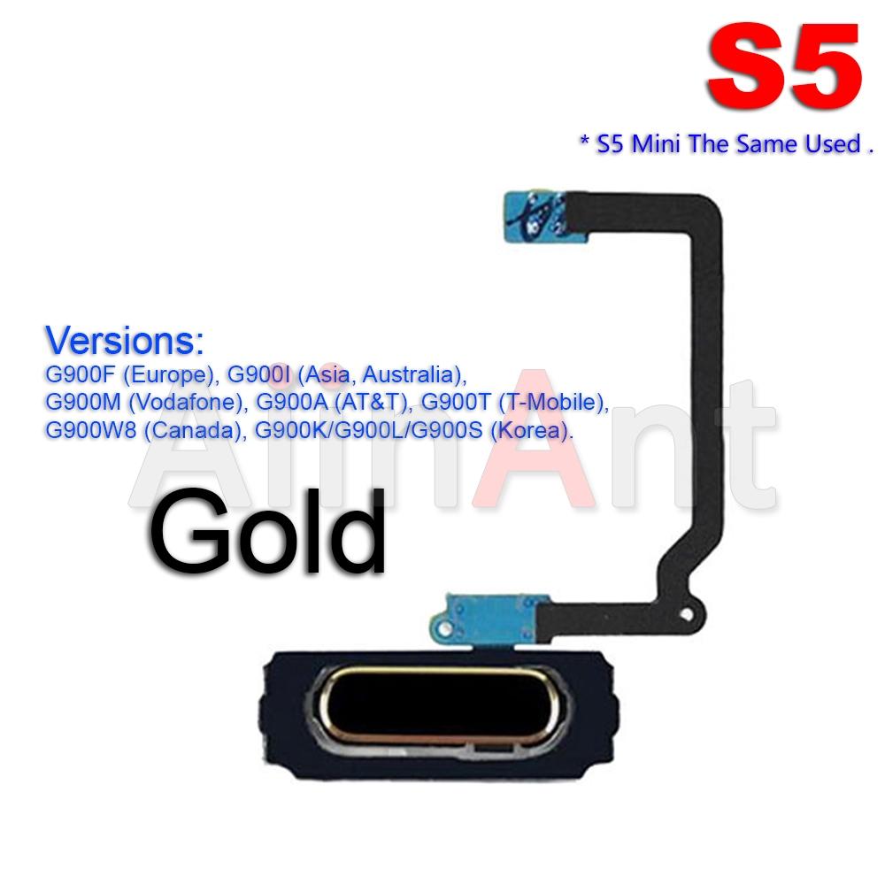 Aiinant Home Button Touch ID Fingerprint Sensor Flex Cable For Samsung Galaxy S5 S6 Edge Plus + Mini G920F G925F G928F G900F