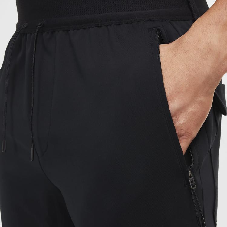 Nike Lace Solid Color Logo Print Mid-Rise Casual Pants Men Bottoms Black FN3020-010