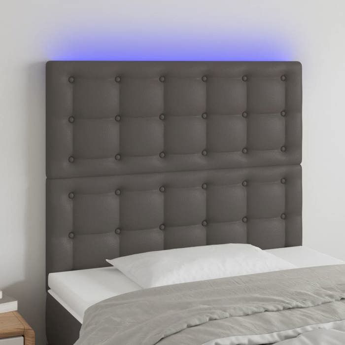 VidaXL LED Headboard Bedroom Furniture Single Bed Accessory Headboard Interior Grey 3122512