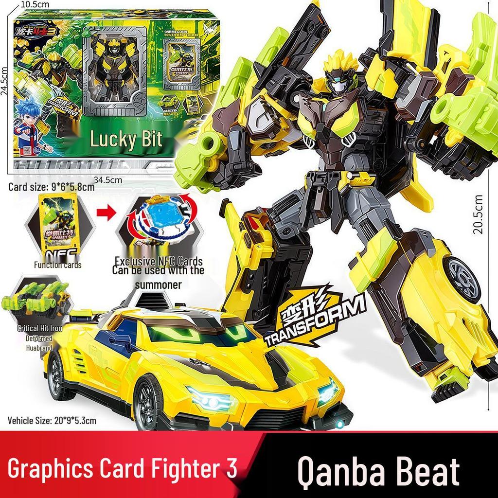 Authentic Hyunka Fighter 3: Spin Mech Silver Wing Knight Transforming Robot Airplane Toy for Children.