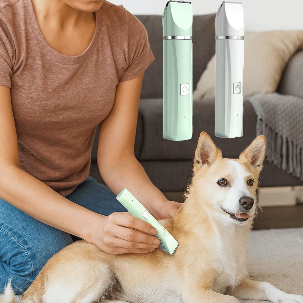 4 Different Blades Cordless Pet Trimmer Low Noise Electric Dog Clippers  for Dog Grooming