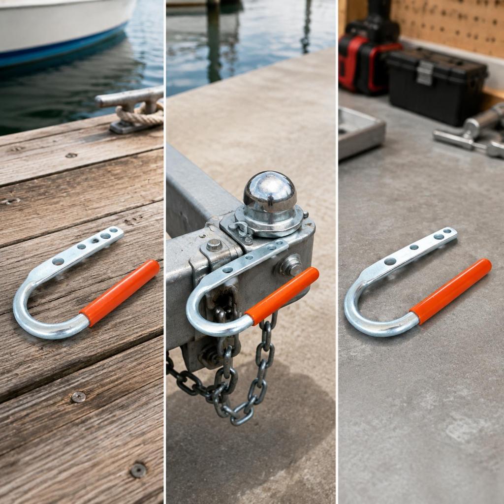 Trailer Coupler Assist Handle Metal for Towing, Utility Trailers