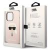 Karl Lagerfeld KLHMP14XSLKHLP iPhone 14 Pro Max 6.7" hardcase light pink/light pink Silicone Karl`s Head Magsafe