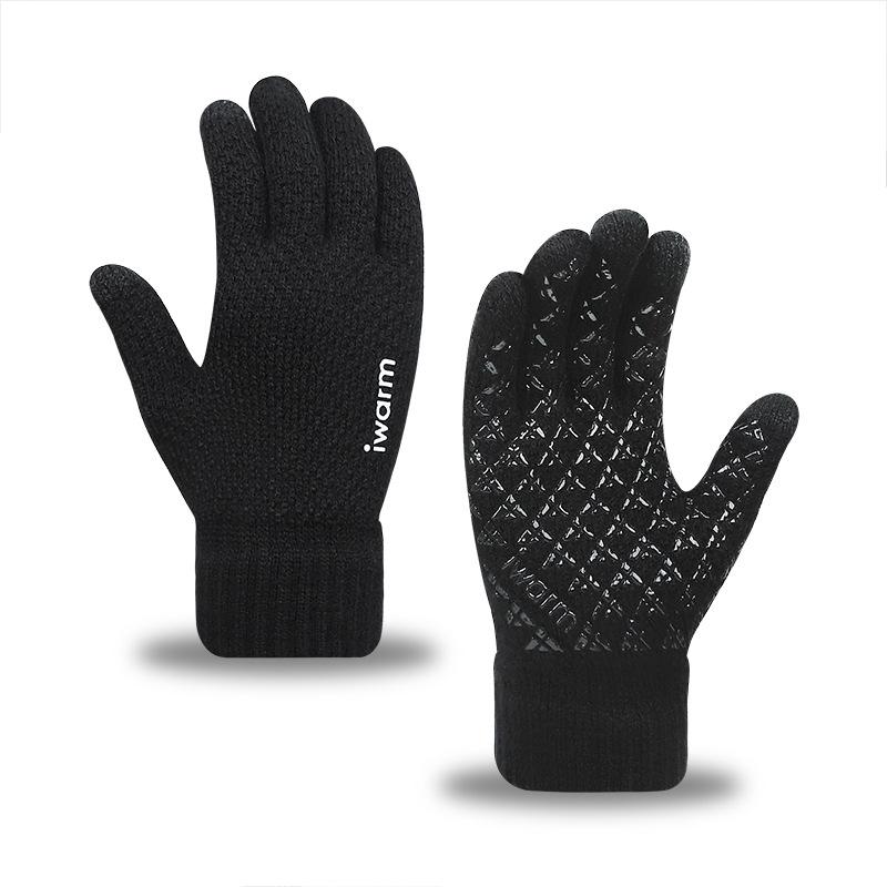 Iwarm liebt Wärme Herren- und Damen-Strickhandschuhe Winter Outdoor Kälteschutz Warme Fleece-Jacquard-Handschuhe Großhandel