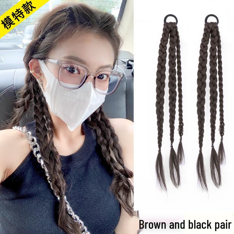 Trendy Sweet & Spicy Dreadlock Highlight Wig with Fishbone & Twist Braids