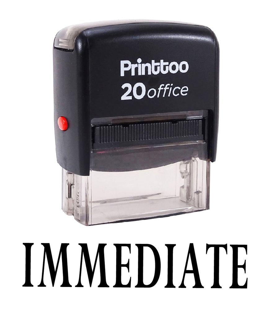 Printtoo Self Inking IMMEDIATE Rubber Stamp Office Stationary Custom