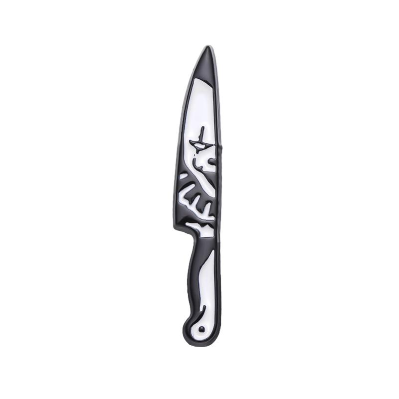 Horror Movie Dagger Enamel Pins Custom Friday Michael Brooches Lapel Badges Black Punk Gothic Halloween Jewelry