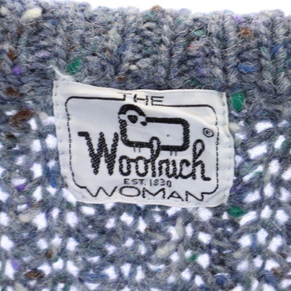 Woolrich 70s White Tag Vintage Long Sleeve Knit Bluish Crew Neck Sweater Men's Used