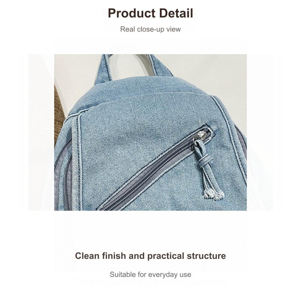 Women's Denim Mini Backpack Casual Travel Shoulder Bag