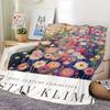 Vintage G Gustav K Klimt Flower Garden Blanket For Soft Throw Blanket for Picnic Bed Sofa Home Bedroom Cozy Warm Comfortable