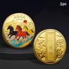 1Pc 40Mm Year Of The Horse Chinese Coins Lucky Animal Horse Commemorative Coins Metal Collection 2026 New Year Souvenir Gift