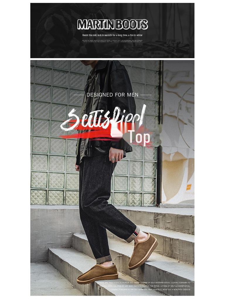 3130 Snow Boots: Retro Outdoor Work Shoes with Thickened Velvet for Autumn and Winter