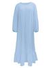 2024 Women's Retro Puff Sleeve Ruffle Dress with Pockets - Spring/Autumn Collection