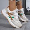 Women's Spring Thick-Soled Color-Blocked Gump-Style Casual Sports Shoes, Slim-Fit Footwear, Available In Large Sizes.