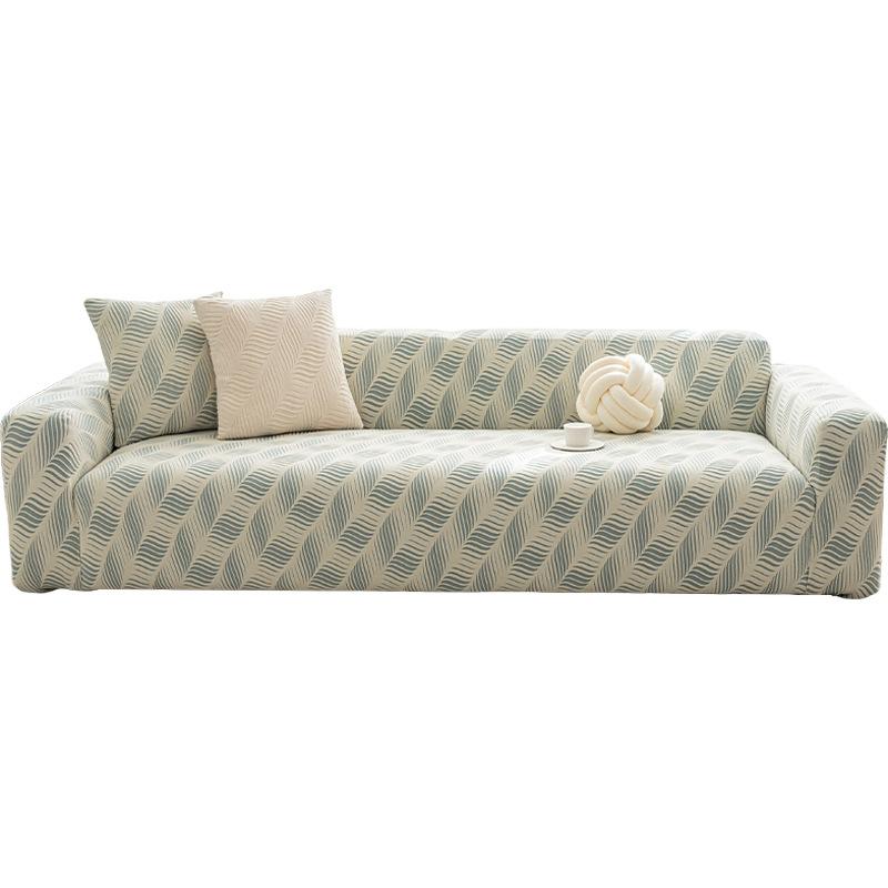 Elastic Non Slip and Dust Proof New Jacquard Velvet Solid Color Sofa Cover Simple Universal Solid Color Straight Sofa Cover