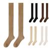 1 Pair Fleece-lined High Knee Socks Solid Color Over-Knee Socks  Warm Knees and Legs