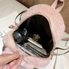 Women Bunny Backpack Plush Mini Fluffy Rabbit Ear Backpack Fuzzy Bunny Satchel Casual Daypack for Girls