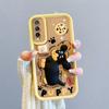 KEYSION Shockproof Case for VIVO Y20 2021 Y20sG Y20i with Lanyard Soft Silicone Cute 3D Cartoon Doll Phone Cover for Y12A Y12S Y11S