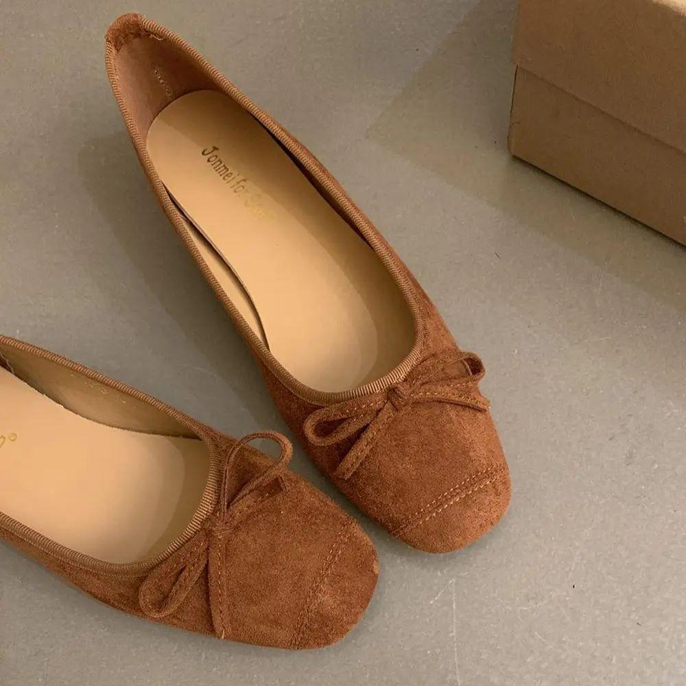 Moda Bailamos Kobiety Baleriny Damskie Płaskie Z Butami Klapki Okrągły Nosek Damskie Węzeł Motylkowy Płytkie Kobiety Baleriny Buty Mujer