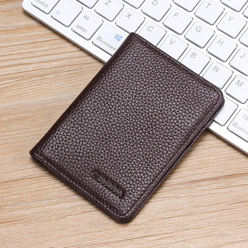 Durable Ultra-thin Men and Vertical ID Cards Cover Bank Card Driver's License Simplicity Business Card Holder Soft Light Blue