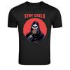 Stay Child Grim Reaper Lollipop Dark Humor Graphic T-Shirt
