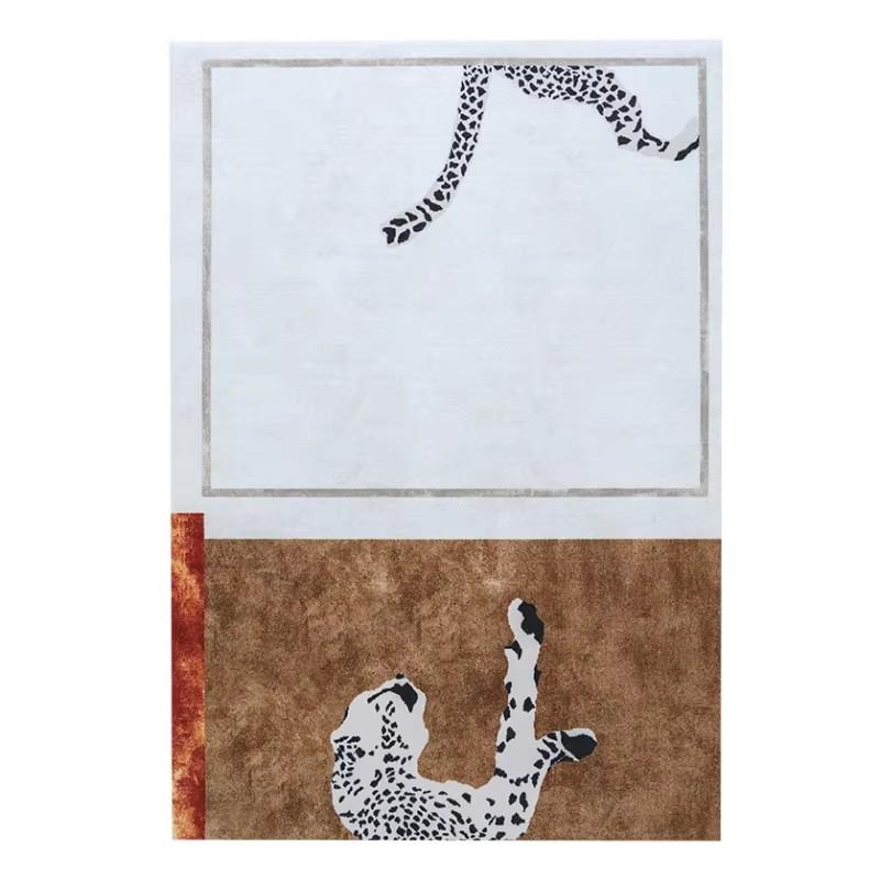 

Роскошный плюшевый ковер для гостиной, декор для дома и спальни, ковер с леопардовым принтом, нескользящий коврик для кабинета, скандинавские ковры для гостиной 40x60cm