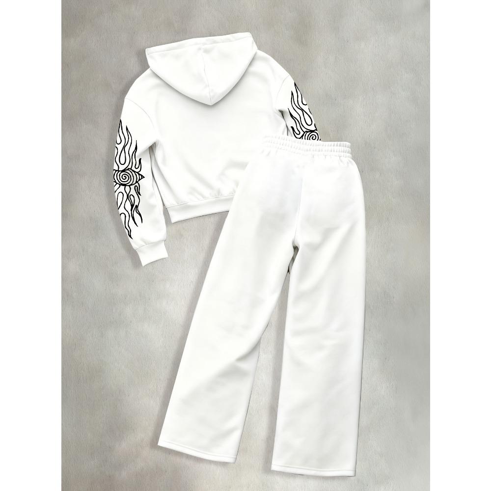 Conjunto Casual Clássico Cool Estilo de Rua, Moletom Casual Juvenil, Conjunto de Roupa Esportiva de Manga Longa para Primavera e Outono, Conjunto Masculino para Exterior Moderno